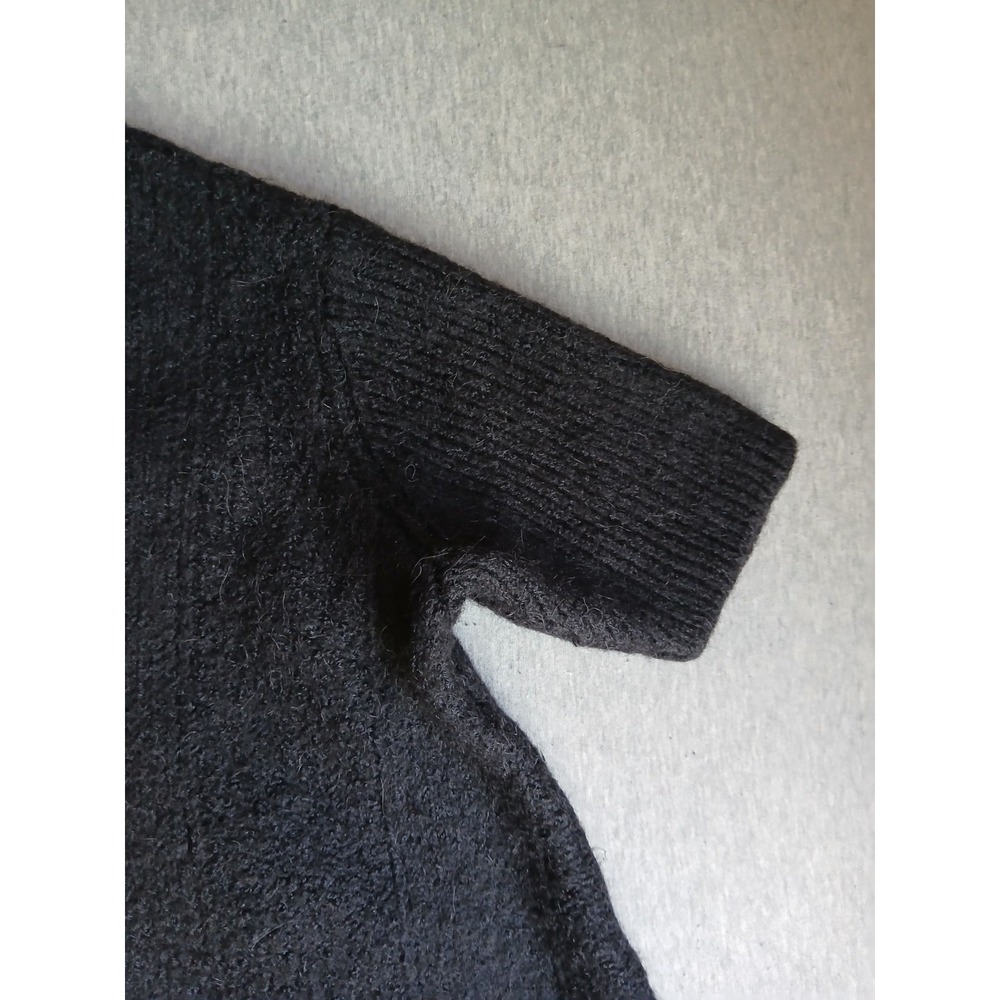 Eileen Fisher Sweater XL Poncho Turtleneck Alpaca Short Sleeve Drapey Lagenlook - Picture 4 of 13